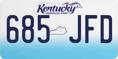 KY license plate 685JFD