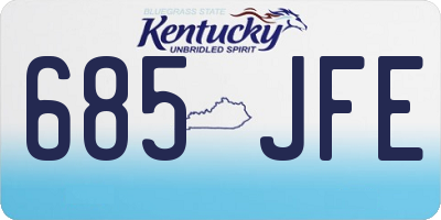 KY license plate 685JFE