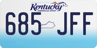 KY license plate 685JFF