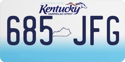 KY license plate 685JFG