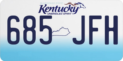 KY license plate 685JFH