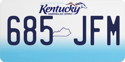 KY license plate 685JFM