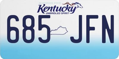 KY license plate 685JFN