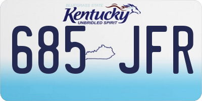 KY license plate 685JFR