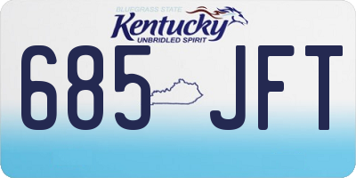 KY license plate 685JFT