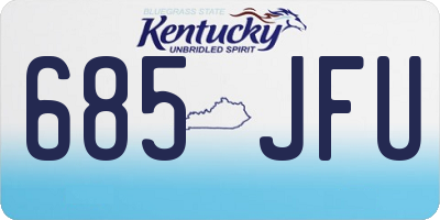 KY license plate 685JFU