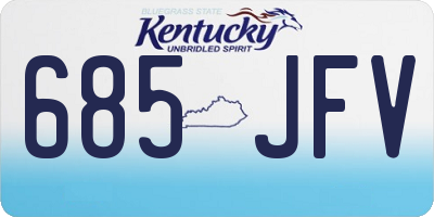 KY license plate 685JFV