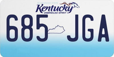 KY license plate 685JGA