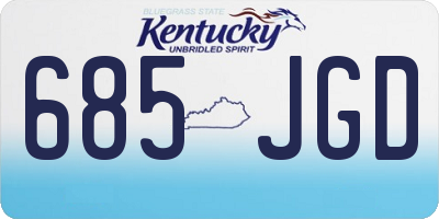 KY license plate 685JGD