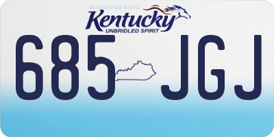 KY license plate 685JGJ