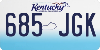 KY license plate 685JGK