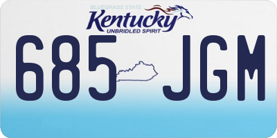 KY license plate 685JGM