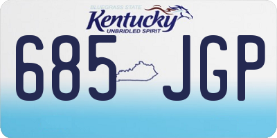 KY license plate 685JGP