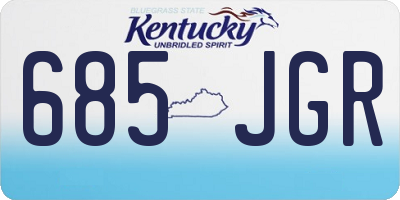 KY license plate 685JGR