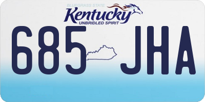 KY license plate 685JHA