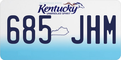 KY license plate 685JHM