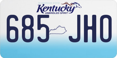 KY license plate 685JHO