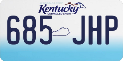 KY license plate 685JHP
