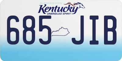 KY license plate 685JIB