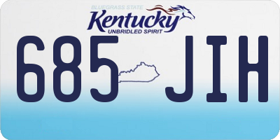KY license plate 685JIH