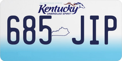 KY license plate 685JIP
