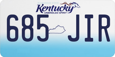 KY license plate 685JIR