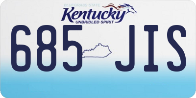 KY license plate 685JIS