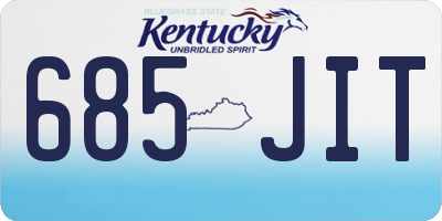 KY license plate 685JIT