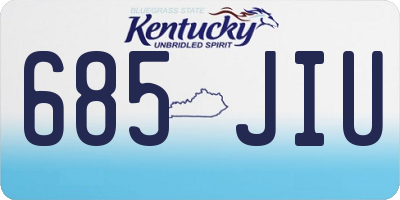 KY license plate 685JIU