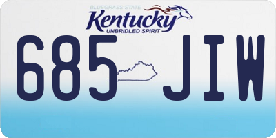 KY license plate 685JIW