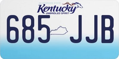KY license plate 685JJB