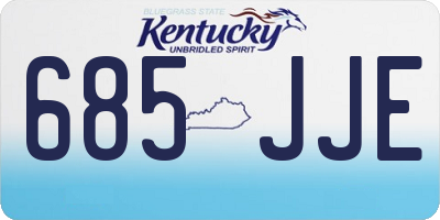 KY license plate 685JJE