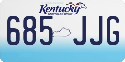 KY license plate 685JJG