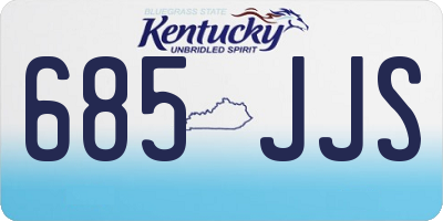 KY license plate 685JJS