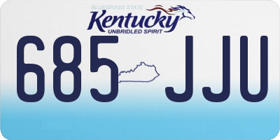 KY license plate 685JJU