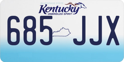 KY license plate 685JJX