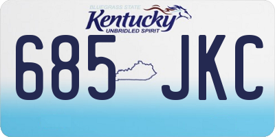 KY license plate 685JKC
