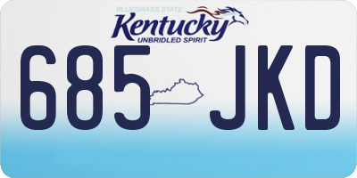 KY license plate 685JKD