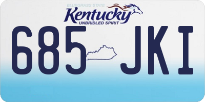 KY license plate 685JKI