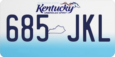 KY license plate 685JKL