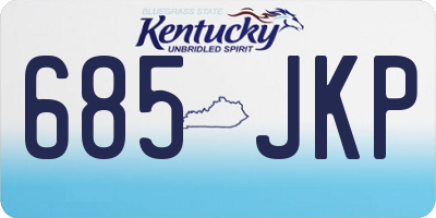 KY license plate 685JKP