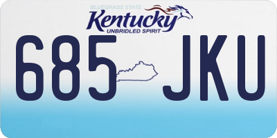 KY license plate 685JKU