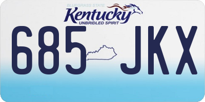 KY license plate 685JKX