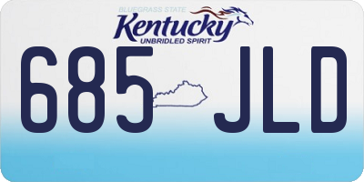 KY license plate 685JLD