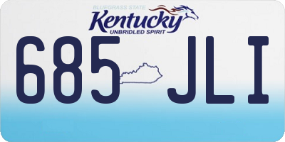 KY license plate 685JLI