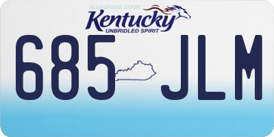 KY license plate 685JLM