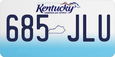 KY license plate 685JLU