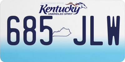 KY license plate 685JLW