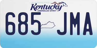 KY license plate 685JMA