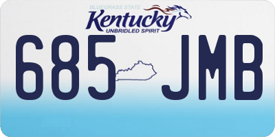 KY license plate 685JMB